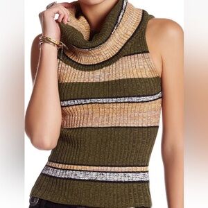 Free People Off-Shoulder, Sleeveless Striped Knit